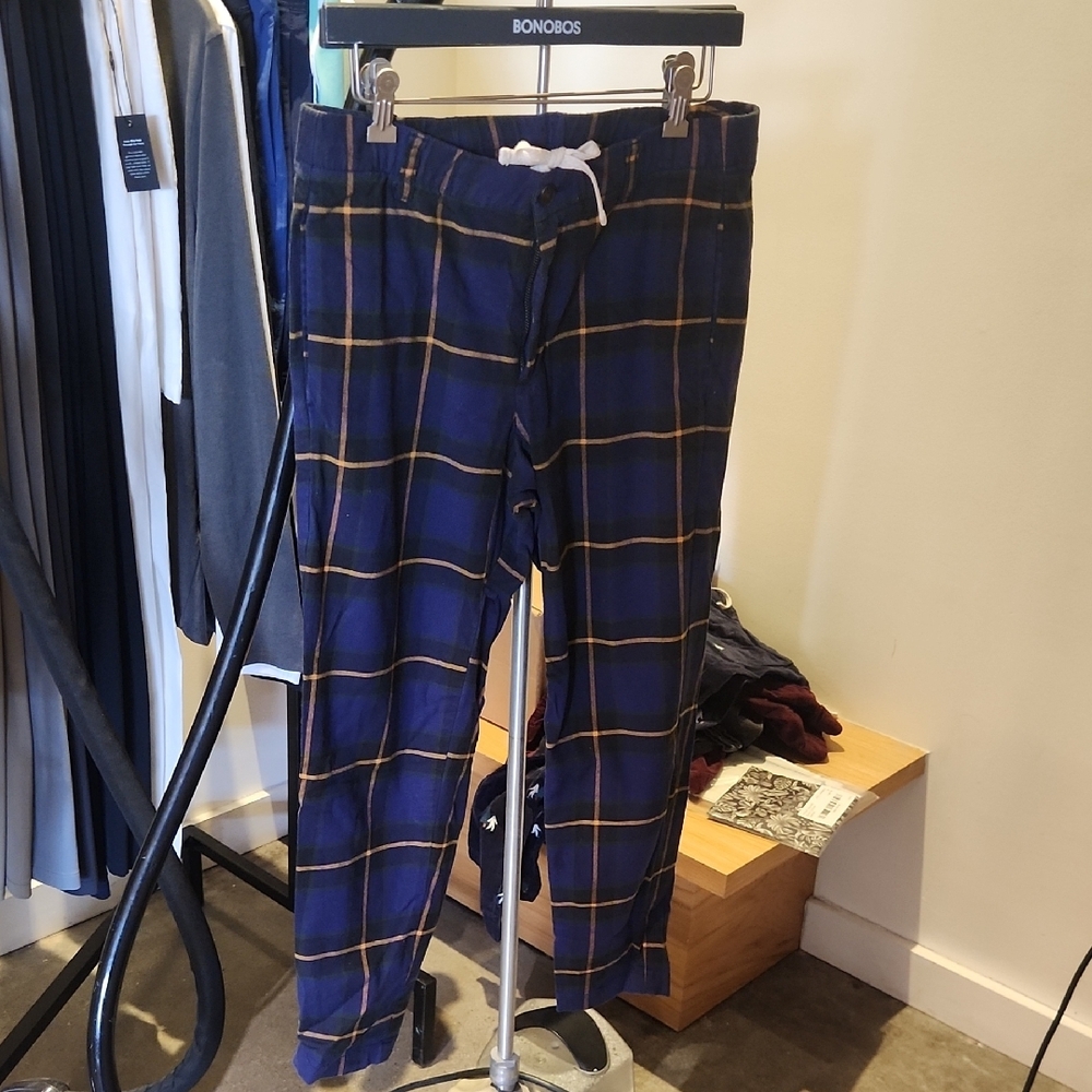 Bonobos Men's Blue Plaid Pants